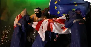 সরকারবিরোধী বিক্ষোভে উত্তাল জর্জিয়া